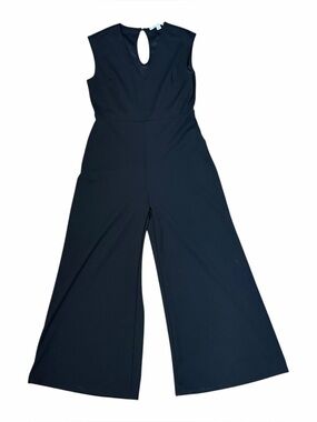 Women Casual One Piece Romper Jump Suit Large Black Pants Wide Leg Sleeveless